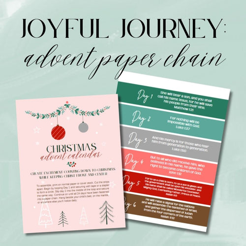 Christmas Advent Paper Chain - Digital Download