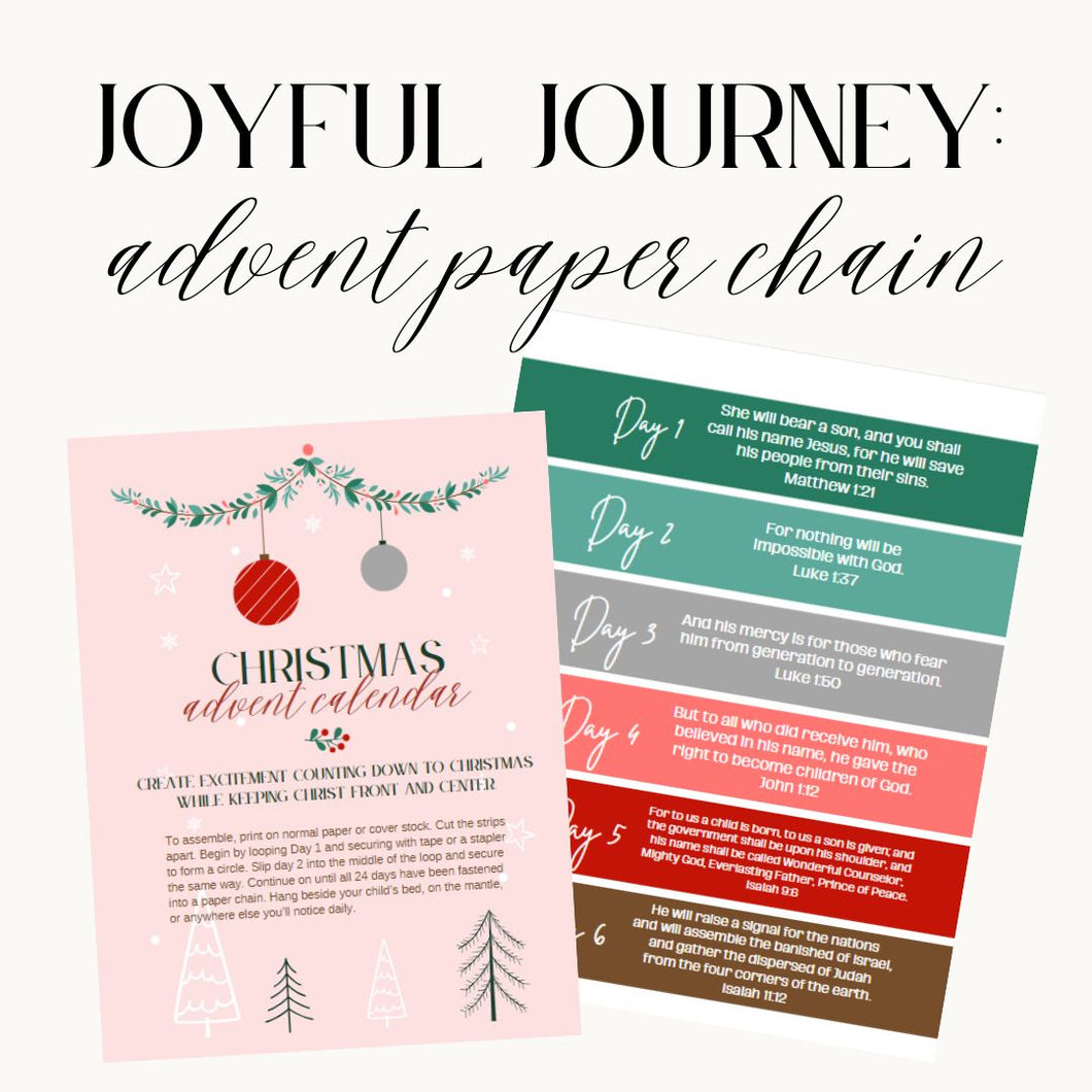 Joyful Journey: Advent Paper Chain - Digital Download