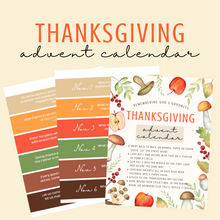 Load image into Gallery viewer, Thanksgiving Advent Paper Chain - Digital Download