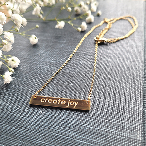 "Create Joy" Necklace - Gold