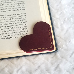 Leather Heart Bookmark