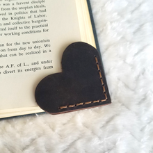 Load image into Gallery viewer, Leather Heart Bookmark
